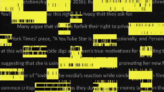 An AI-generated image featuring a barcode pattern in black and yellow on a solid black background.