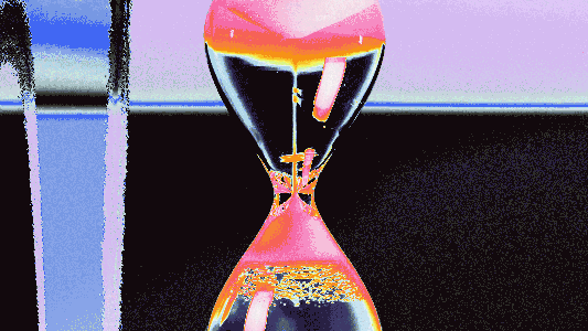 A mesmerizing hourglass symbolizing the passing of time and emphasizing the importance of healthspan.